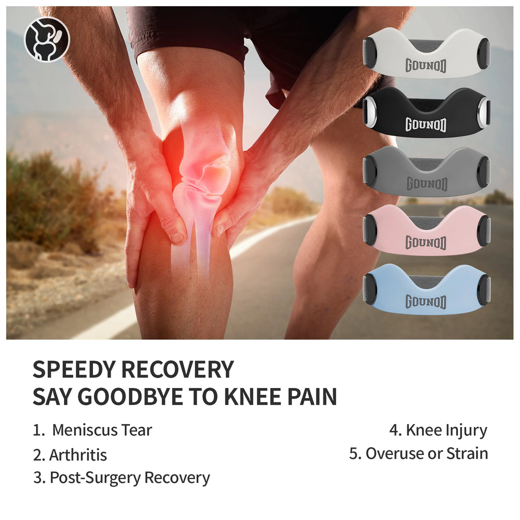 Silicone Patellar Tendon Support Strap for Knee Pain Relief Non-slip Adjustable