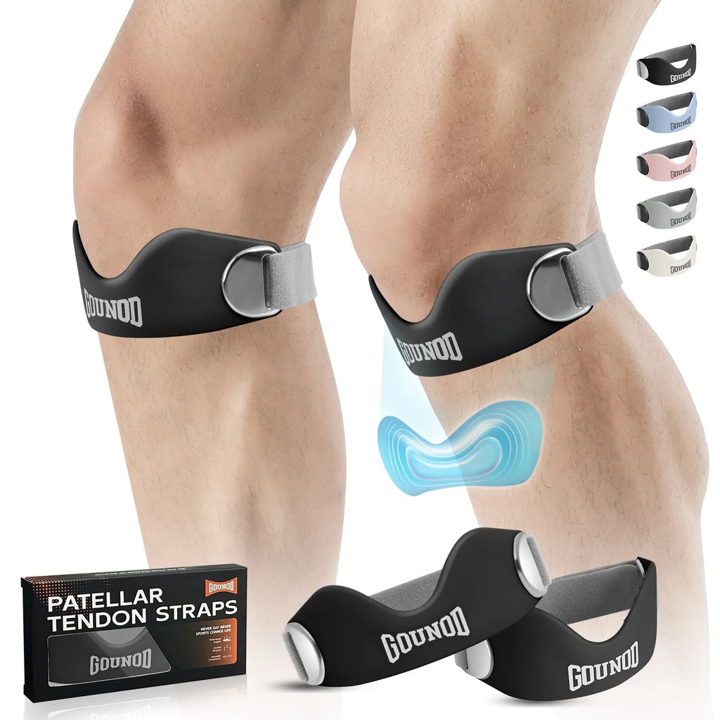Silicone Patellar Tendon Support Strap for Knee Pain Relief Non-slip Adjustable