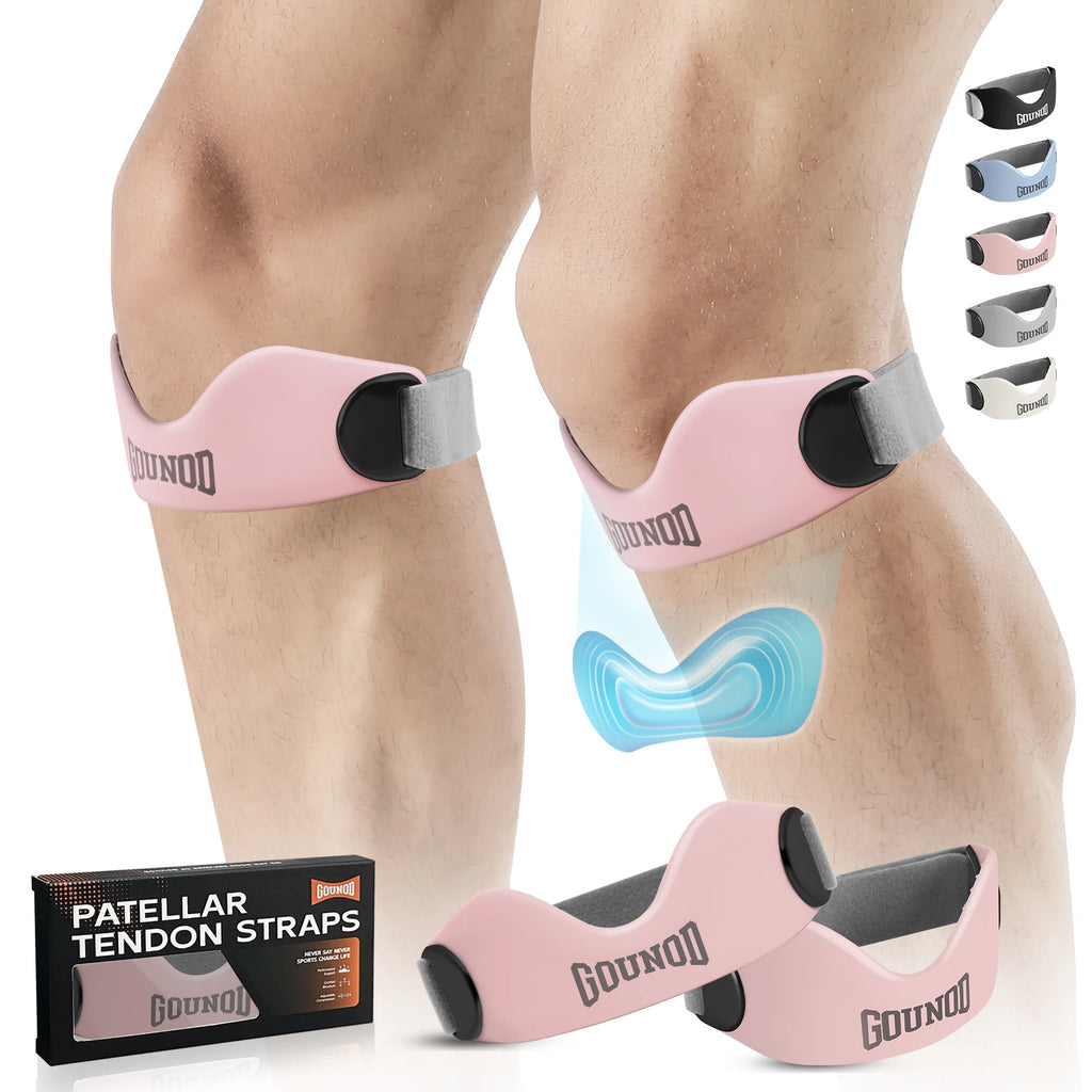 Silicone Patellar Tendon Support Strap for Knee Pain Relief Non-slip Adjustable