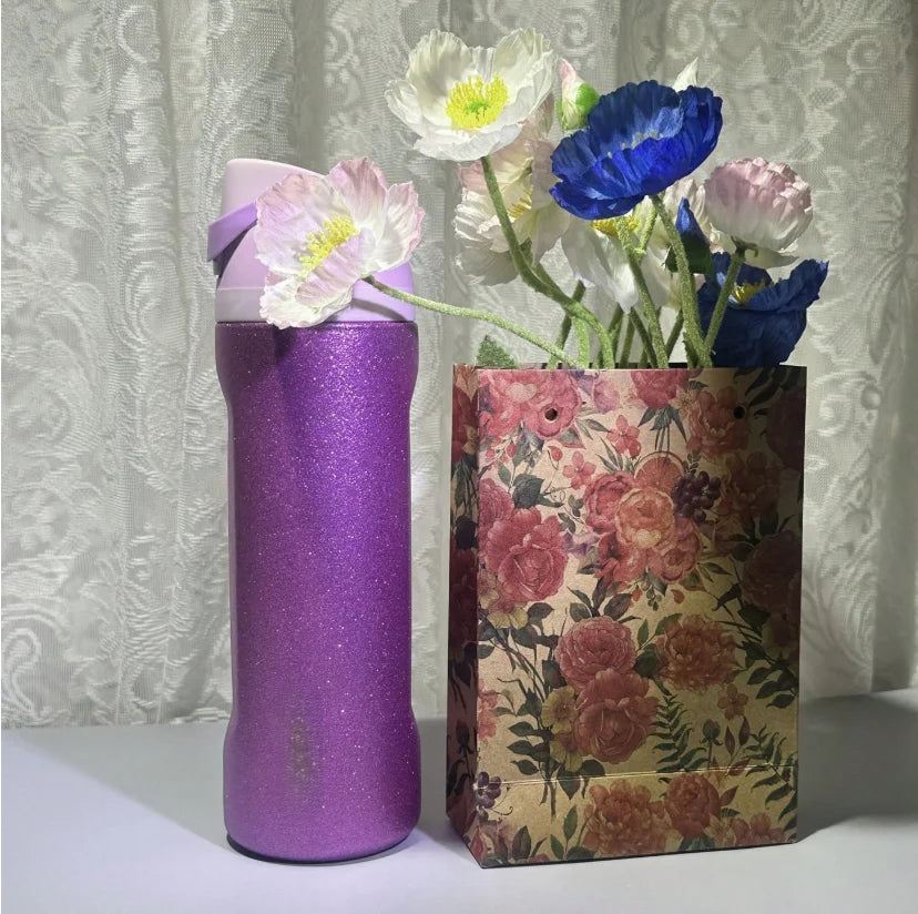 OWALAs 32 Oz/24 Oz So Eggstra Limited Edition Shimmery Purple Water Bottle