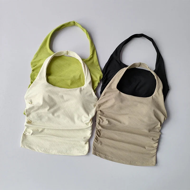Women's Halter Neck Padded Sports Bra