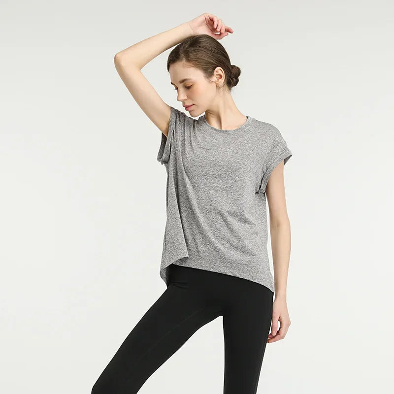Sport T-shirt Fashion Yoga Keyhole Back