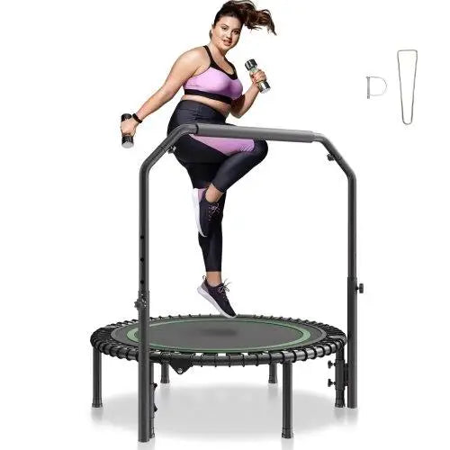 Fitness Rebounder with Handle for Home Workout