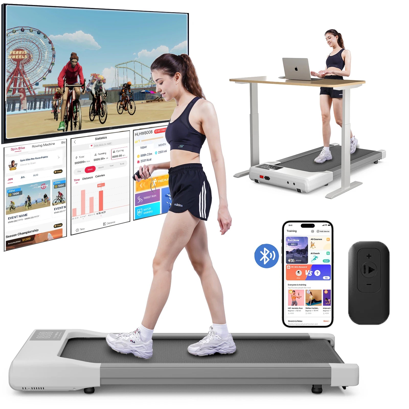 Portable Treadmill for Home Office Exercise Machine