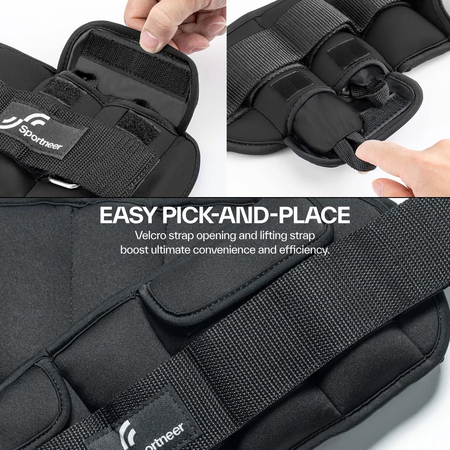 Sportneer Adjustable Wrist and Ankle Weights for Women and Men 1 Pair