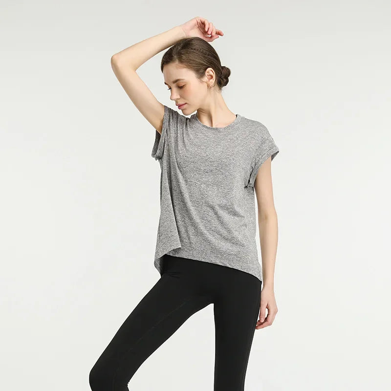 Sport T-shirt Fashion Yoga Keyhole Back