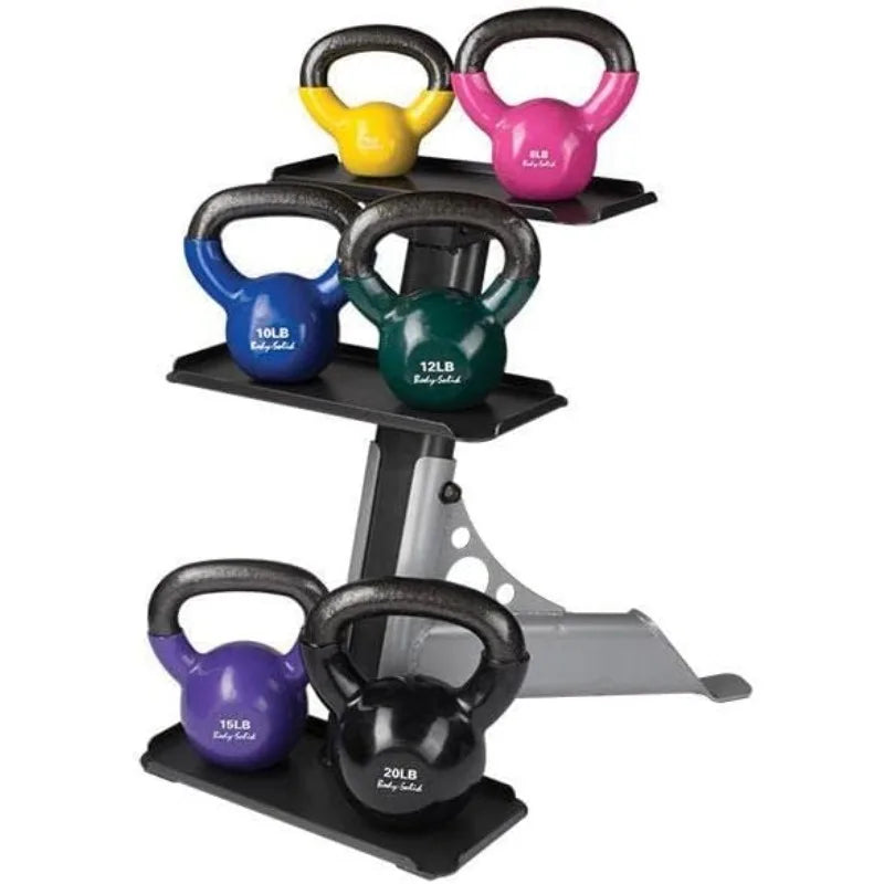 Vinyl Coated Kettlebells with Grip Handles