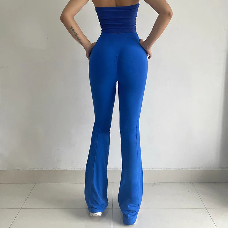 Bell Bottom Yoga Pants, High-waisted and Fast Drying
