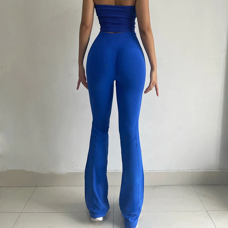 Bell Bottom Yoga Pants, High-waisted and Fast Drying