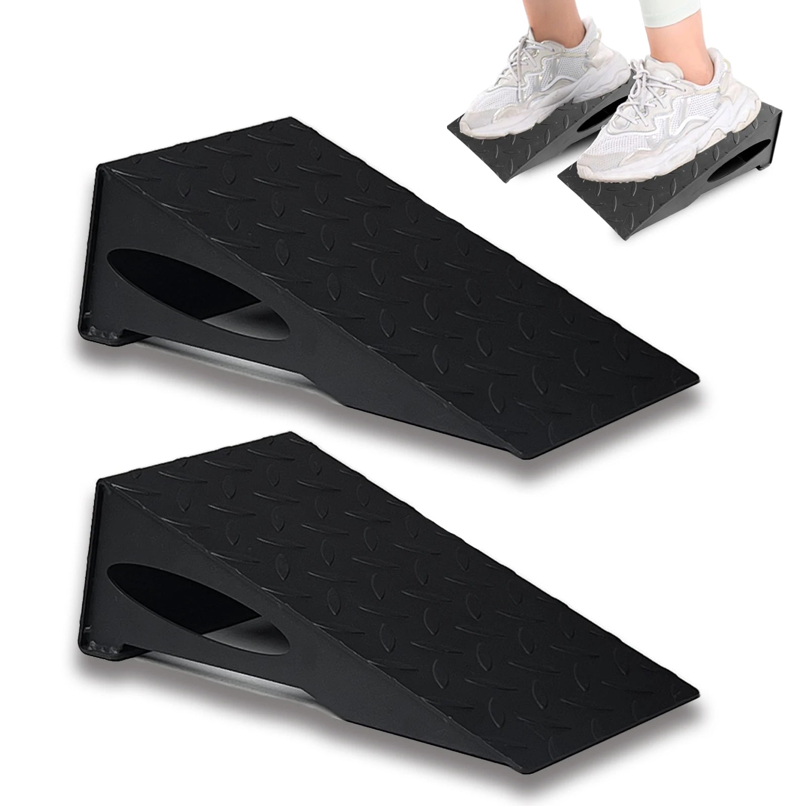 Heavy Duty Steel Extra Wide Slant Board Calf Raise Platform Non-Slip Squat Wedge Calf Stretcher for Squat and Weightlifting