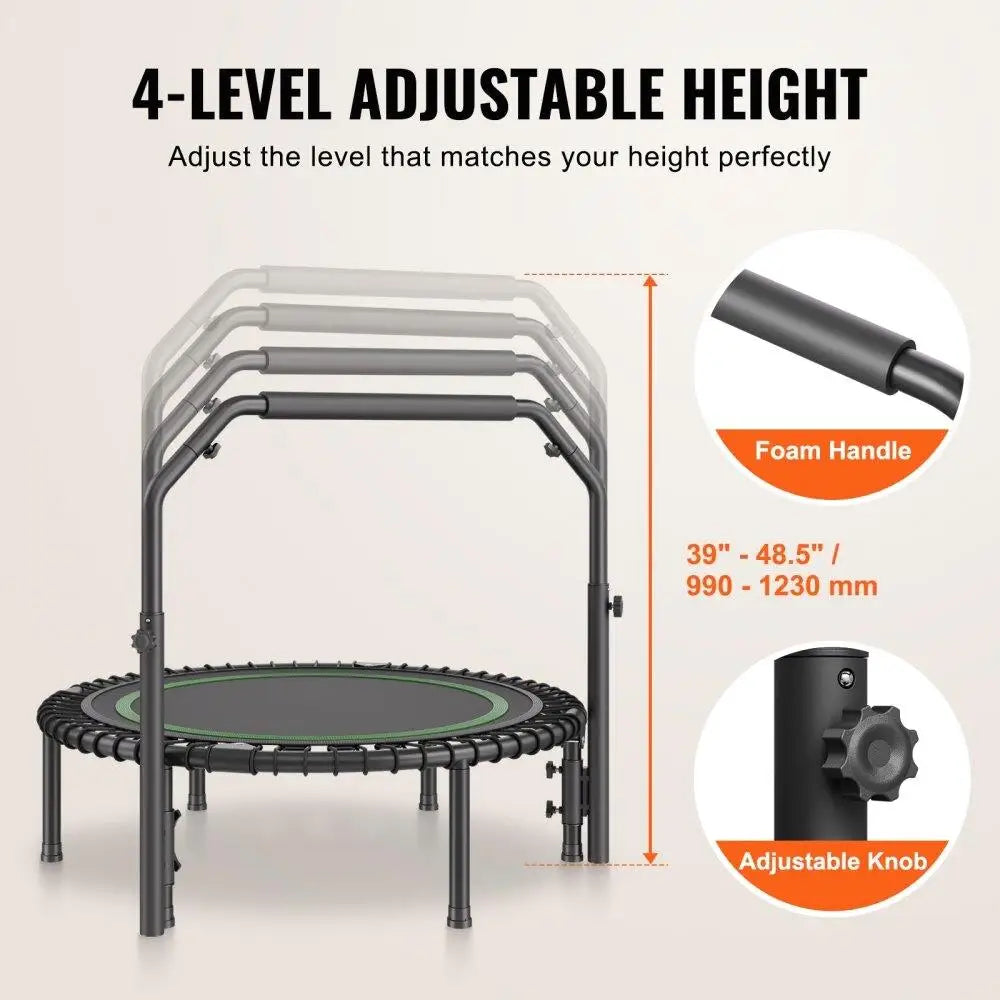 Fitness Rebounder with Handle for Home Workout