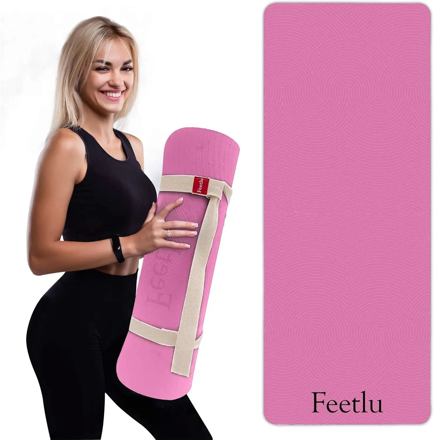 Extra Thick 12mm Exercise Mat – Non-Slip, Joint-Friendly & Cushioned Fitness Mat for Yoga, Pilates & Floor Workouts – Durable, S