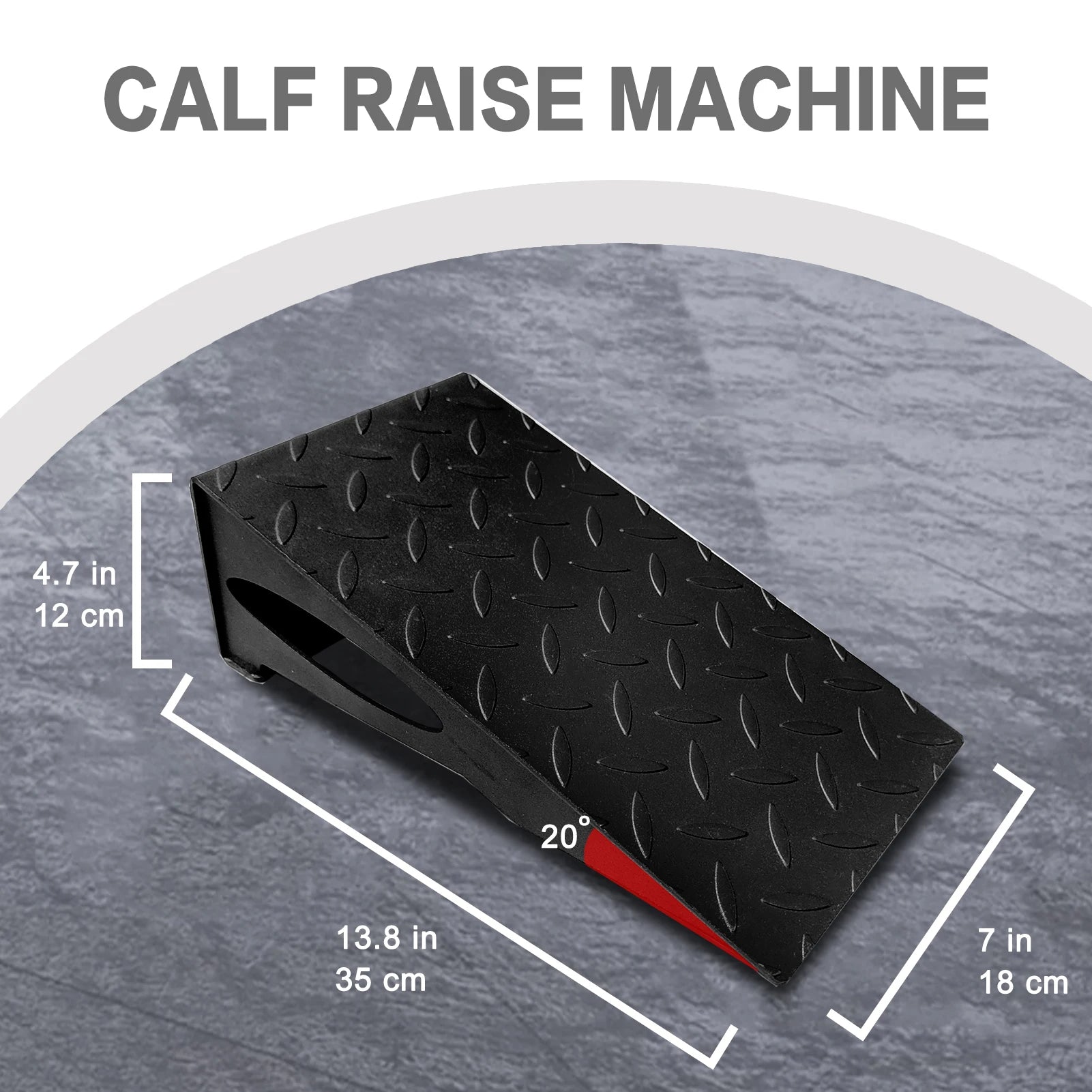 Heavy Duty Steel Extra Wide Slant Board Calf Raise Platform Non-Slip Squat Wedge Calf Stretcher for Squat and Weightlifting