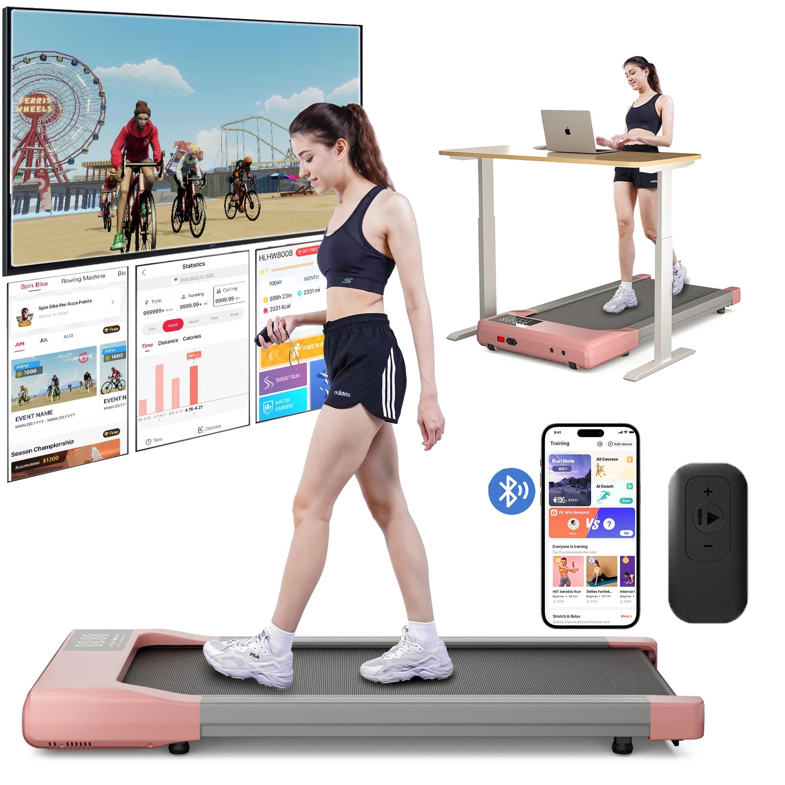 Portable Treadmill for Home Office Exercise Machine