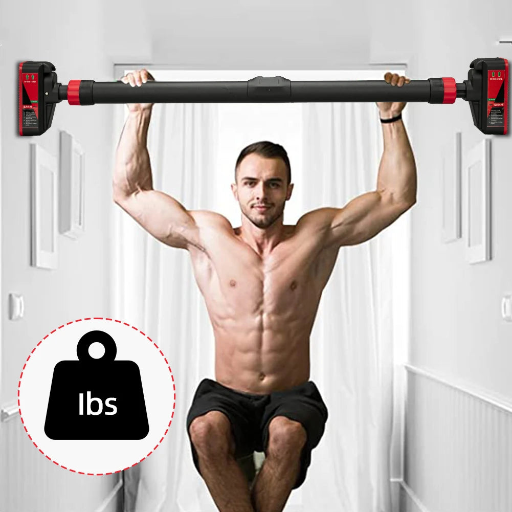 Strength Training Pull-up Bars with Level Gauge 69-92cm Adjustable Width 200kg Max Load