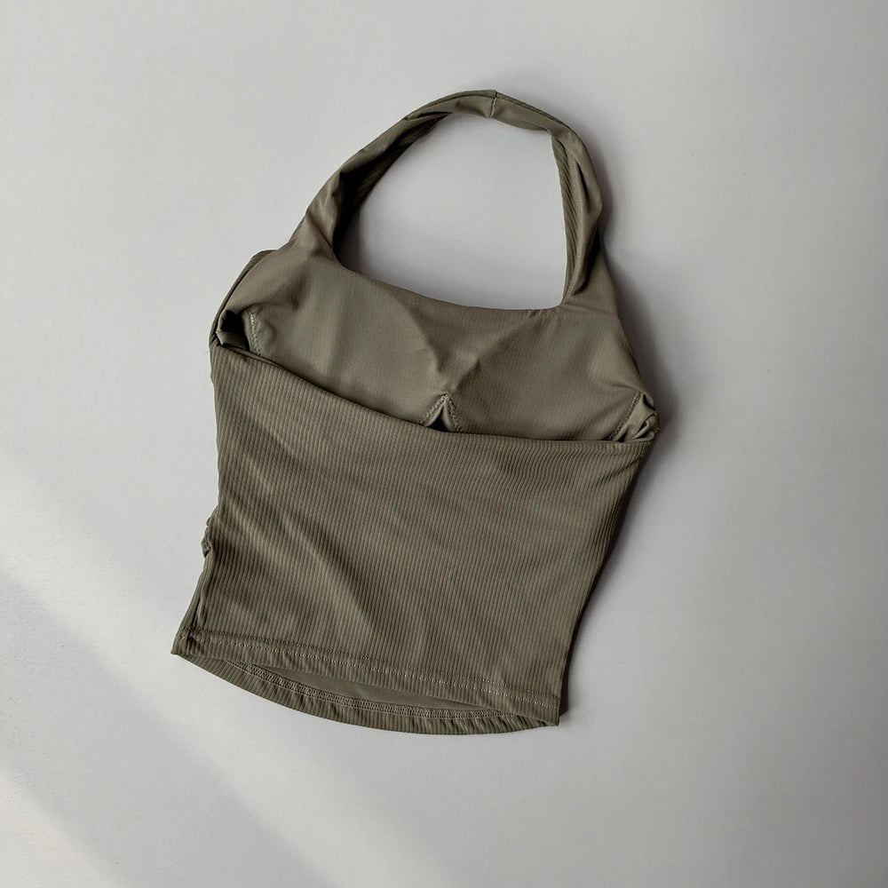 Women's Halter Neck Padded Sports Bra
