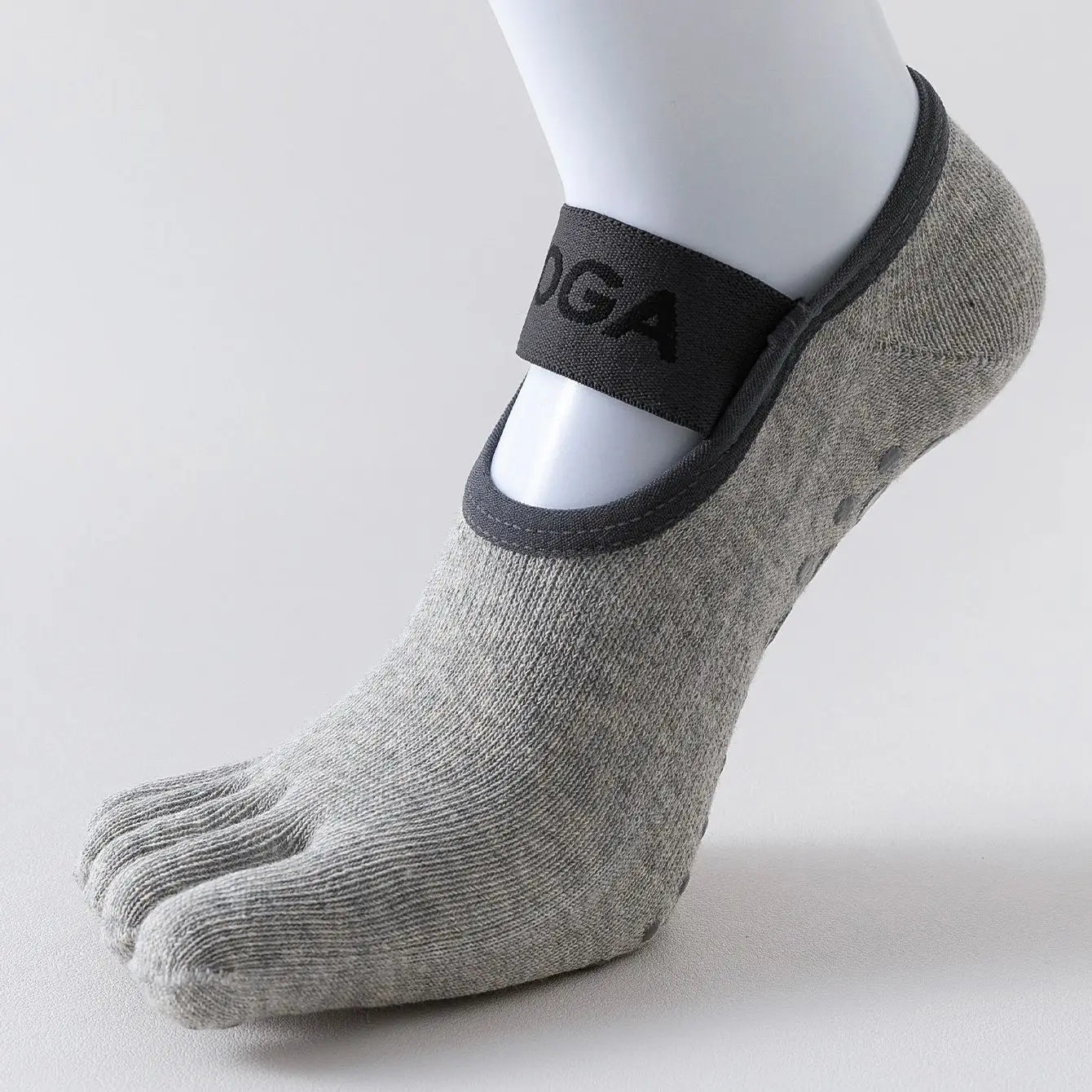 1 Pair of Women's Five Finger Anti Slip Cotton Yoga Socks