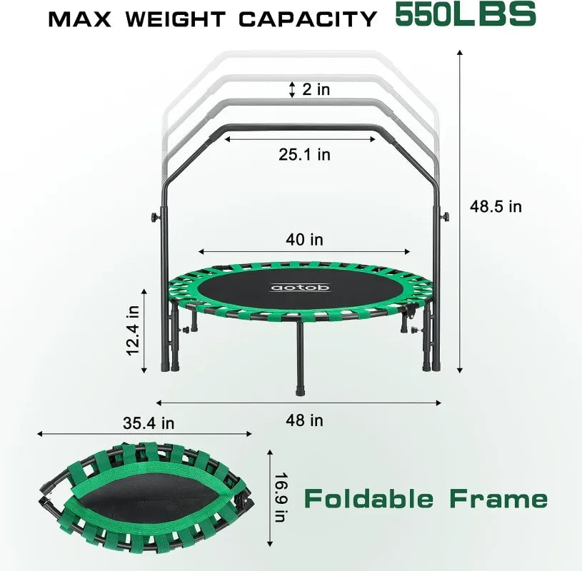 40/48" Fitness Trampoline for Adult