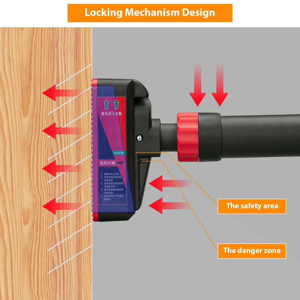 Strength Training Pull-up Bars with Level Gauge 69-92cm Adjustable Width 200kg Max Load