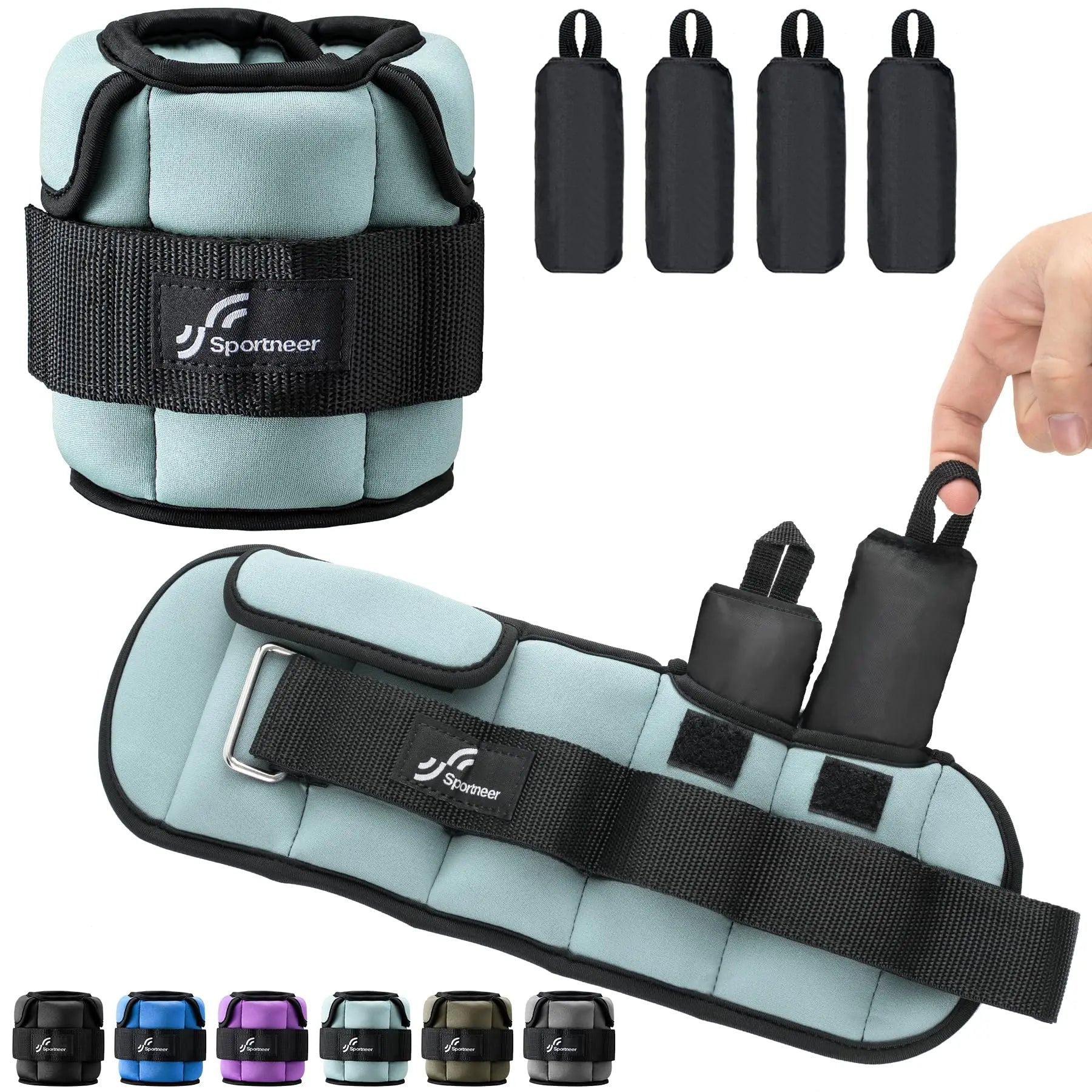 Sportneer Adjustable Wrist and Ankle Weights for Women and Men 1 Pair