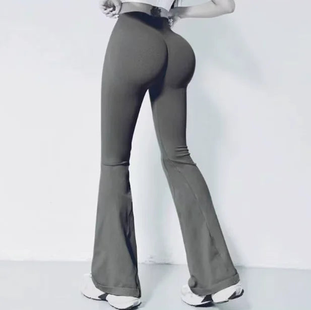 Bell Bottom Yoga Pants, High-waisted and Fast Drying