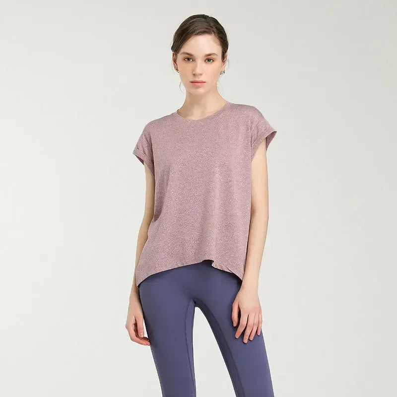 Sport T-shirt Fashion Yoga Keyhole Back