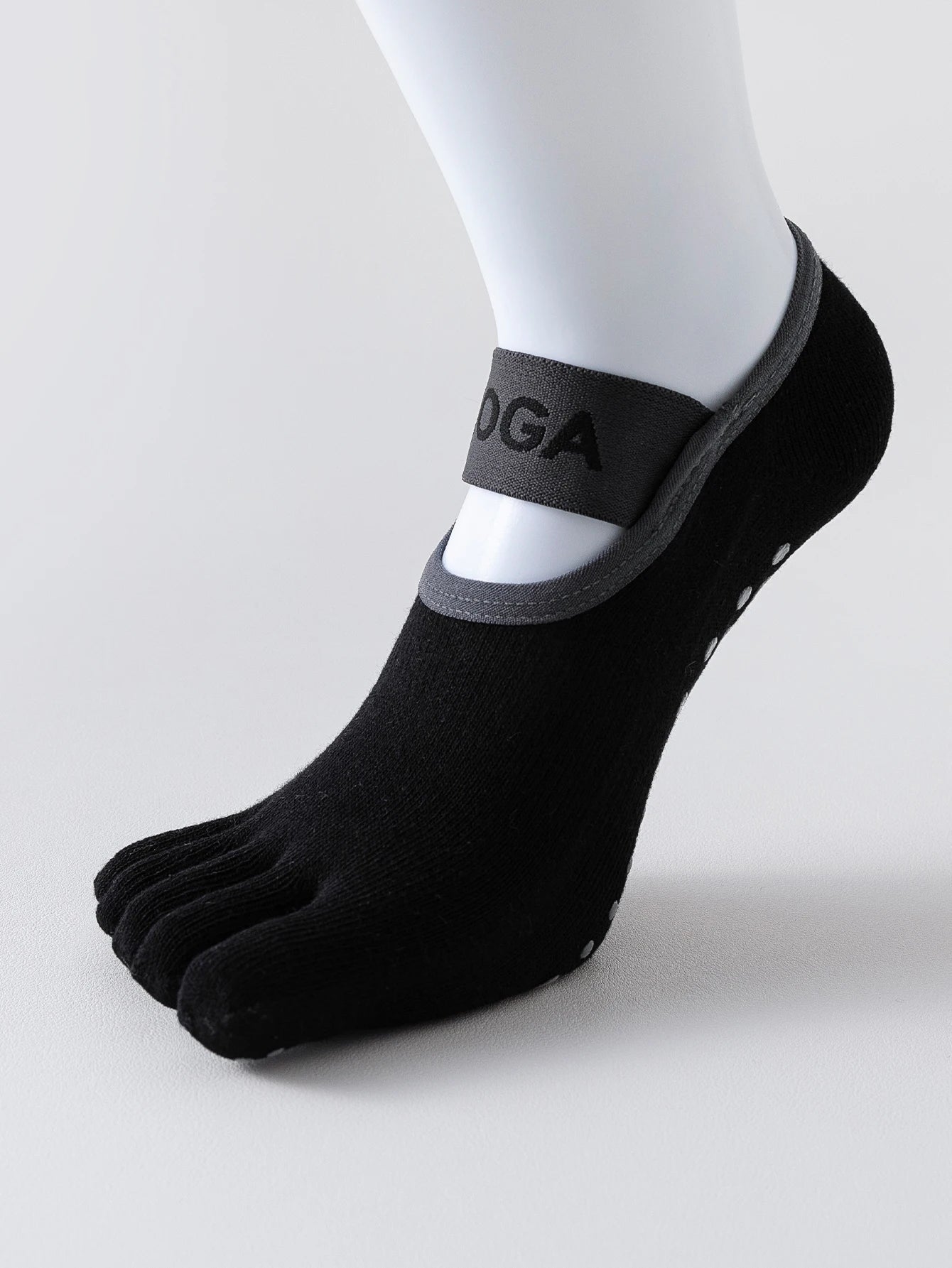 1 Pair of Women's Five Finger Anti Slip Cotton Yoga Socks