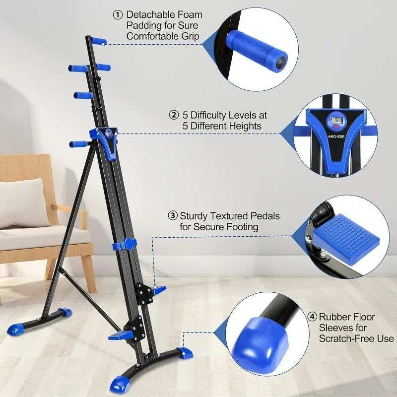 Vertical Folding Climber Machine Home Gym