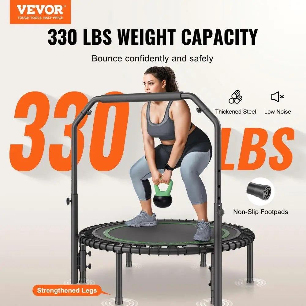 Fitness Rebounder with Handle for Home Workout