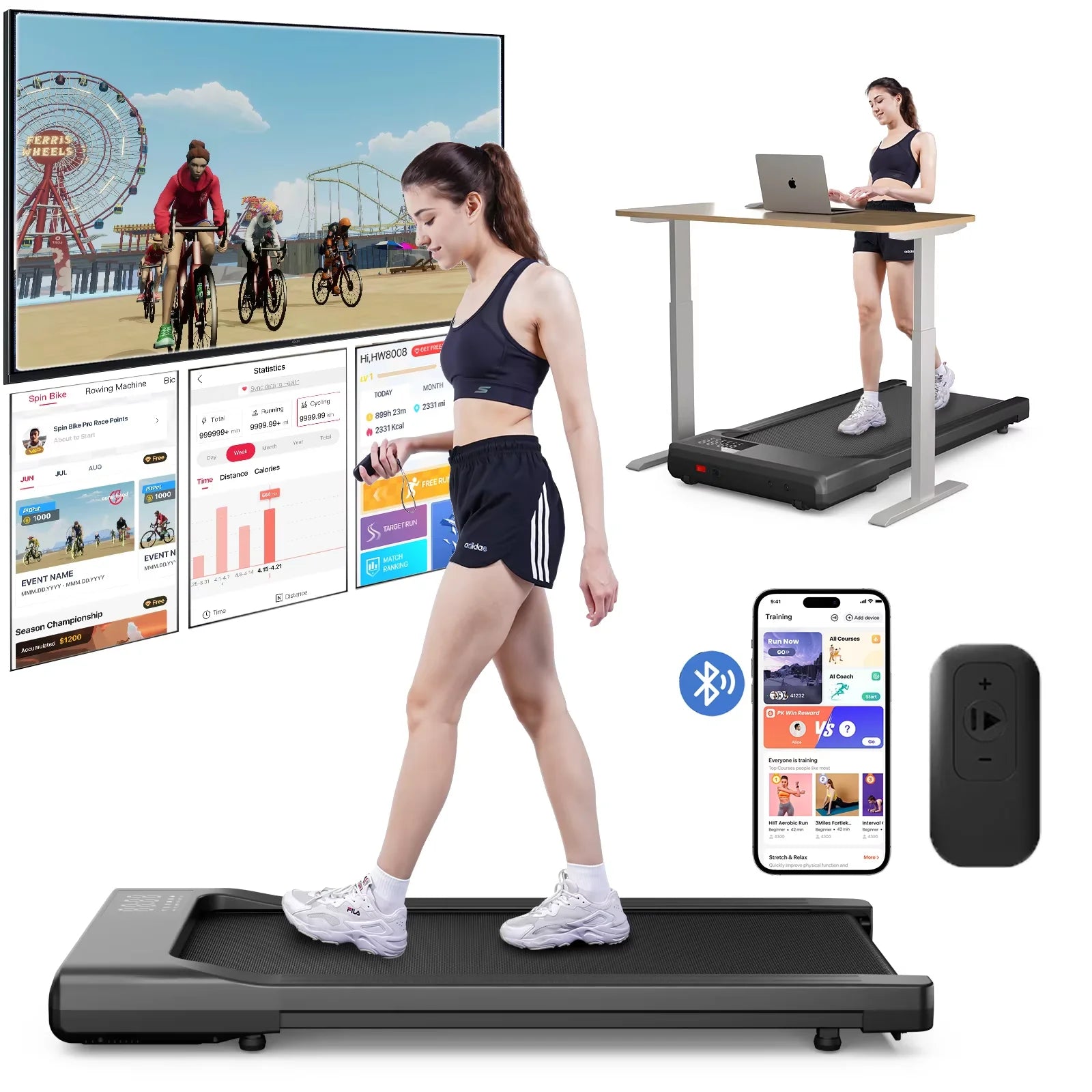 Portable Treadmill for Home Office Exercise Machine