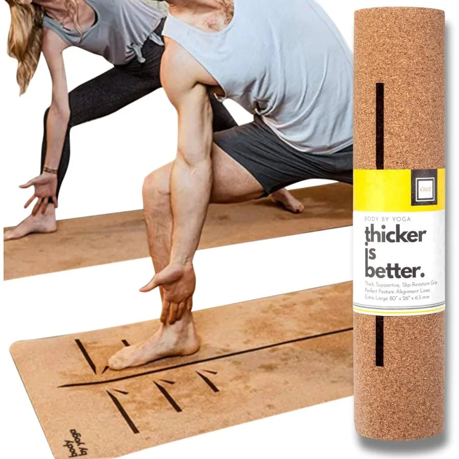 Cork Yoga Mat Extra Thick Non Slip Design