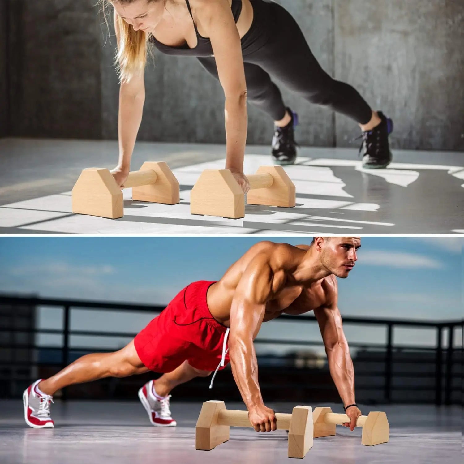 Wooden Push Up Bars